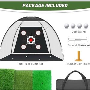 Golf Practice Net W/ Targets Portable Training Aid Indoor Outdoor Easy Setup New